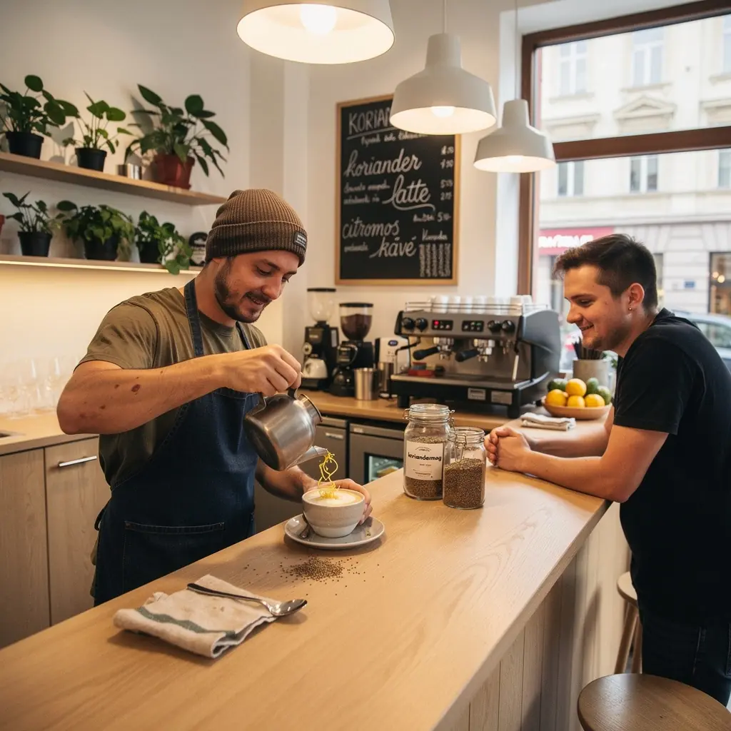 Frissítő koriander tea, amely citromos ízével és meleg érzetével csábít.